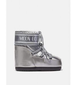 MOON BOOT ICON LOW GLANCE ARGENTO IN RASO