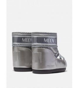 MOON BOOT ICON LOW GLANCE ARGENTO IN RASO