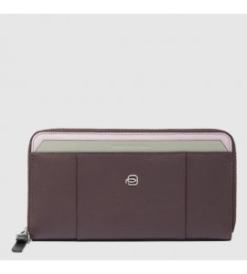 PIQUADRO Portafoglio donna soffietti con zip Circle
