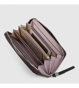 PIQUADRO Portafoglio donna soffietti con zip Circle