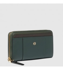 PIQUADRO Portafoglio donna soffietti con zip Circle