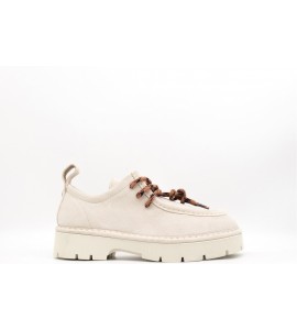 PANCHIC SCARPA ALLACCIATA DONNA P99 IN SUEDE FODERATA IN MICROFIBRA NEBBIA