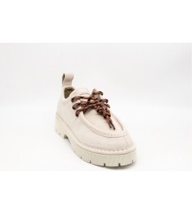 PANCHIC SCARPA ALLACCIATA DONNA P99 IN SUEDE FODERATA IN MICROFIBRA NEBBIA