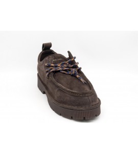 PANCHIC SCARPA ALLACCIATA UOMO P99 IN SUEDE FODERATA IN MICROFIBRA EBANO