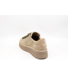 PANCHIC SCARPA ALLACCIATA DONNA P89 FODERATA IN MICROFIBRA SAFARI VERDE MILITARE