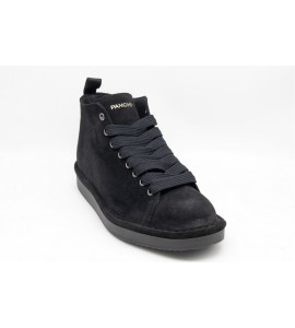 PANCHIC POLACCHINO UOMO P01 IN SUEDE FODERATO IN MICROFIBRA NERO