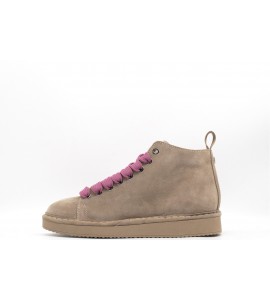 PANCHIC POLACCHINO DONNA P01 IN SUEDE FODERATO IN MICROFIBRA NOCE BROWNROSE