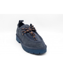PANCHIC SCARPA ALLACCIATA UOMO P99 IN SUEDE FODERATA IN MICROFIBRA BLU COBALTO