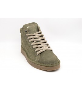 PANCHIC POLACCHINO UOMO P13 IN NABUK FODERATO IN MICROFIBRA VERDE MILITARE