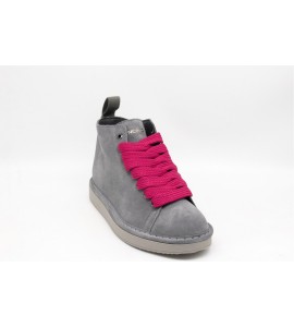 PANCHIC POLACCHINO DONNA P01 IN SUEDE FODERATO IN MICROFIBRA GRIGIO FUCHSIA