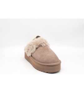 COLORS OF CALIFORNIA Ciabatta suola platform in pelo