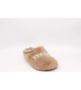 GRUNLAND Ciabatta peluche con accessorio | GLES