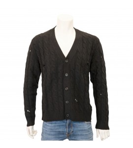 GRIFONI CARDIGAN A TRECCE