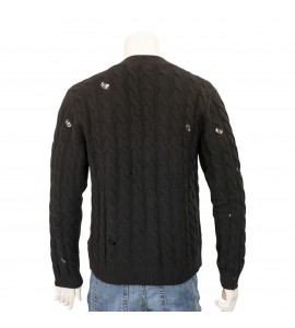 GRIFONI CARDIGAN A TRECCE
