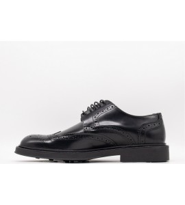 EXTON Derby Uomo Abrasivato Nero