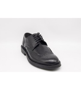 EXTON Derby Uomo Abrasivato Nero