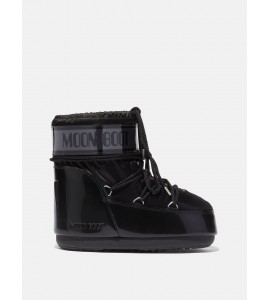 MOON BOOT ICON LOW GLANCE NERO IN RASO