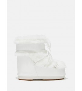 MOON BOOT ICON LOW BIANCO IN ECOPELLICCIA
