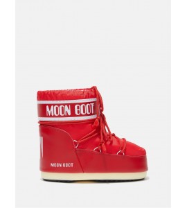 MOON BOOT ICON LOW ROSSO IN NYLON