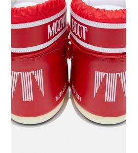 MOON BOOT ICON LOW ROSSO IN NYLON