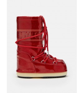 MOON BOOT ICON JUNIOR GLITTER ROSSO
