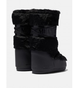 MOON BOOT ICON NERO IN ECOPELLICCIA