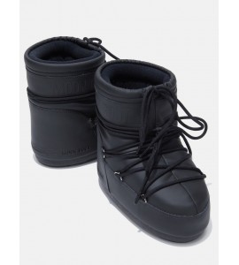 MOON BOOT ICON LOW NERO IN GOMMA