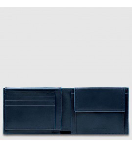 PIQUADRO Portafoglio uomo con porta documenti, porta Blue Square