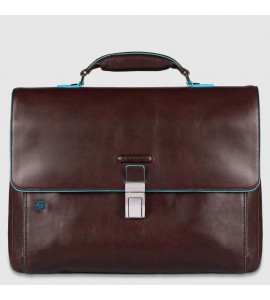 PIQUADRO Cartella porta computer 15" espandibile Blue Square