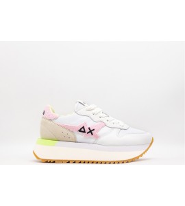 SUN 68 BIG STARGIRL SPONGEE LOGO BIANCO/ROSA