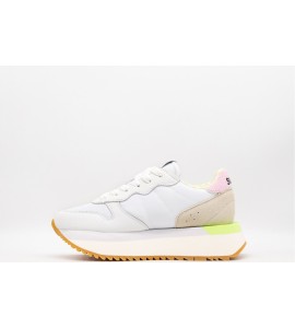 SUN 68 BIG STARGIRL SPONGEE LOGO BIANCO/ROSA