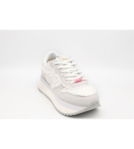 SUN 68 BIG STARGIRL CANVAS BIANCO PANNA