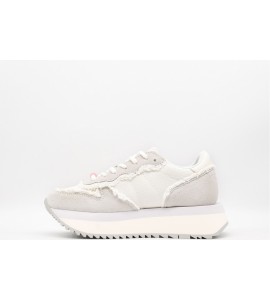 SUN 68 BIG STARGIRL CANVAS BIANCO PANNA