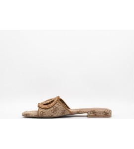 GUESS Sandalo Tarisha beige 4G logo peony