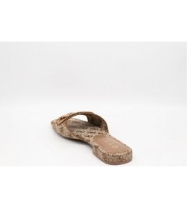 GUESS Sandalo Tarisha beige 4G logo peony