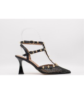 OVYE' Slingback In Rete Con Strass