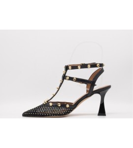 OVYE' Slingback In Rete Con Strass