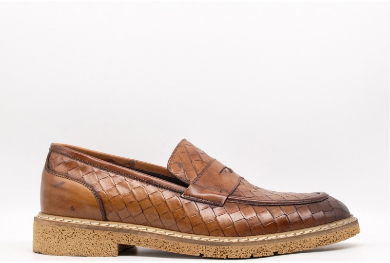 EXTON Mocassini Uomo Pelle...