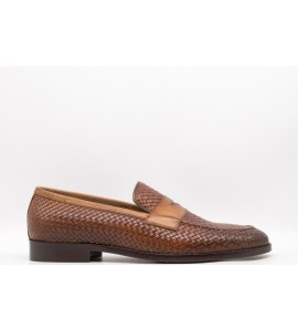 EXTON Mocassini Uomo Pelle Di Vitello Camel
