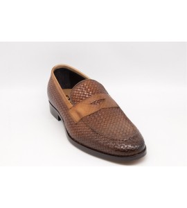 EXTON Mocassini Uomo Pelle Di Vitello Camel