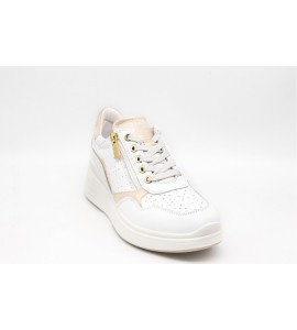 IGI & CO Sneakers con zeppa in pelle da donna bianco