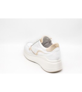 IGI & CO Sneakers con zeppa in pelle da donna bianco