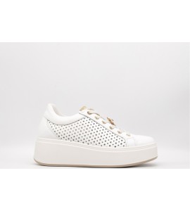 IGI & CO Sneakers con zeppa in pelle da donna bianco