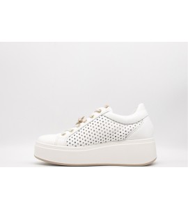 IGI & CO Sneakers con zeppa in pelle da donna bianco
