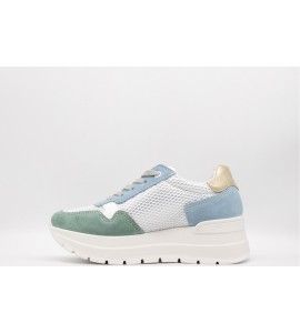 IGI & CO Sneakers con zeppa da donna menta-celeste