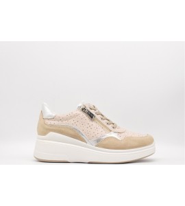 IGI & CO Sneakers con zeppa in pelle da donna avorio