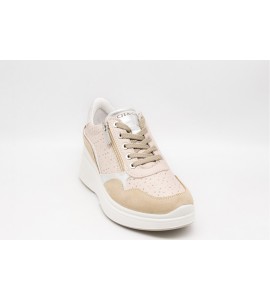 IGI & CO Sneakers con zeppa in pelle da donna avorio