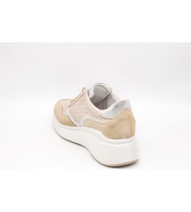 IGI & CO Sneakers con zeppa in pelle da donna avorio