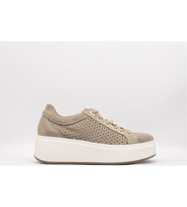 IGI & CO Sneakers con zeppa in pelle da donna avorio