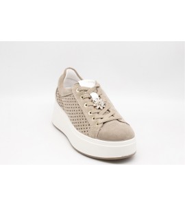 IGI & CO Sneakers con zeppa in pelle da donna avorio